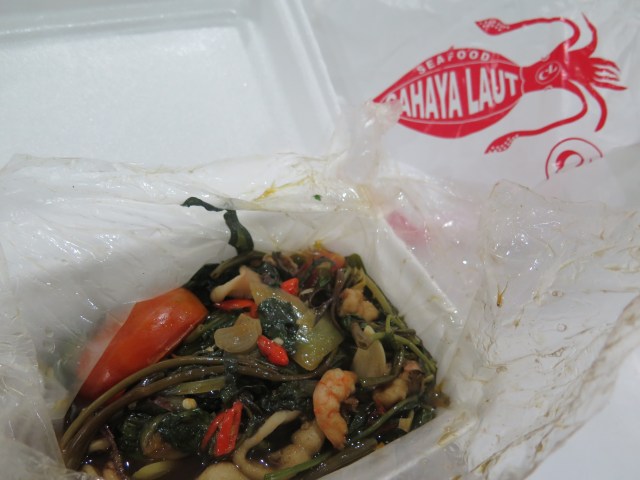 Kangkung makanan laut from Warung Cahaya Laut, Jalan Jawa.