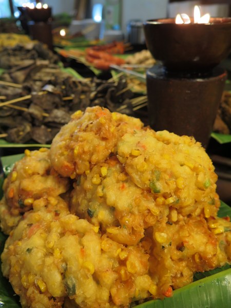 Perkedal jagung at Warung Nasi Ampera, Jalan Trunojoyo.